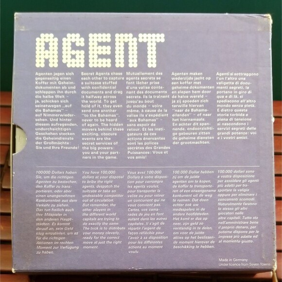 Rare Vintage 1976 Agent Aka Conspiracy Secret Agent Board Game Pelikan 2nd Ed. - Picture 2 of 5